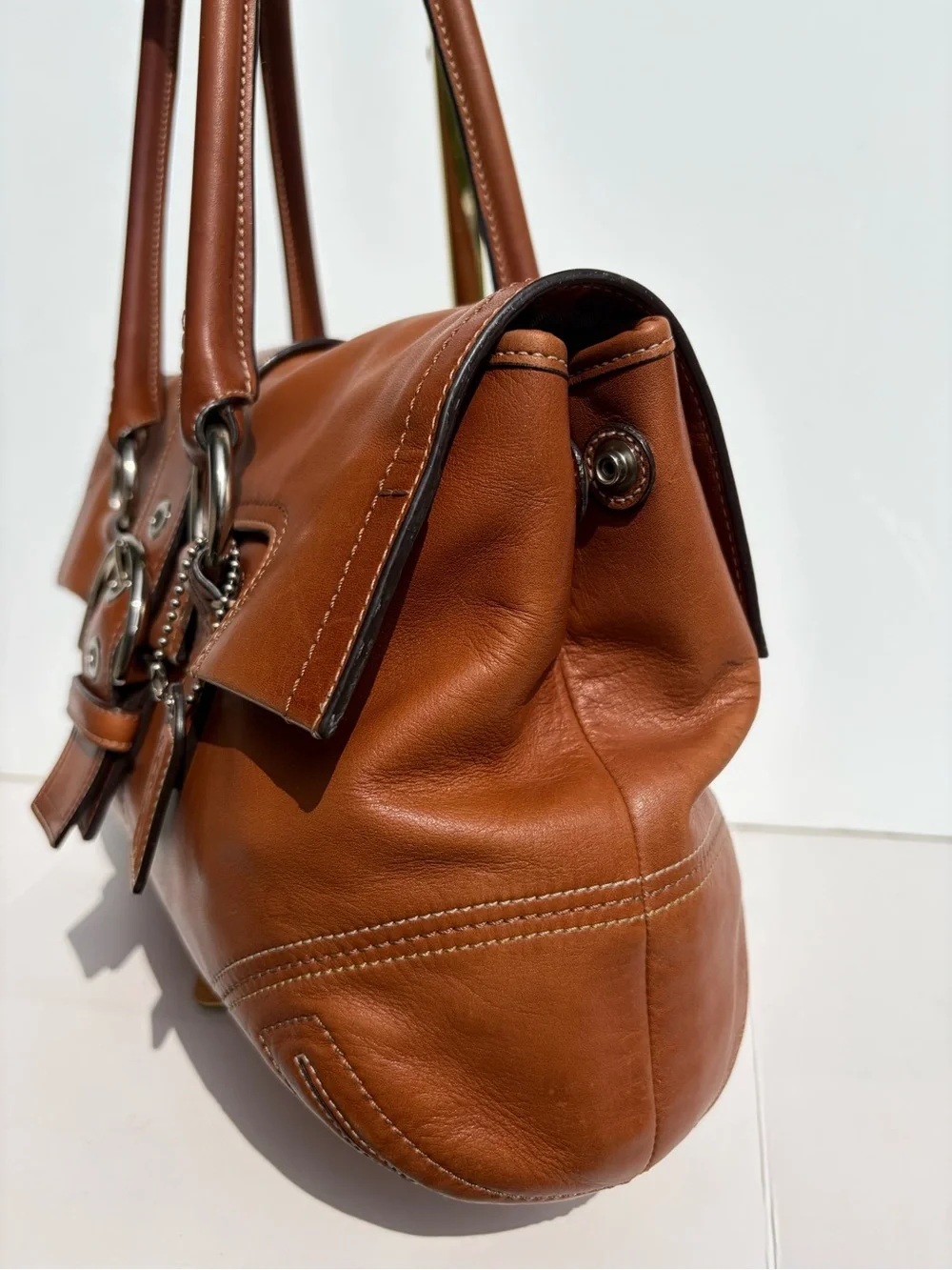 Coach structured leather